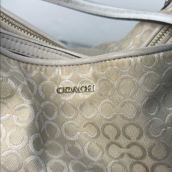 Coach Beige Signature Tote Bag - Picture 6 of 10